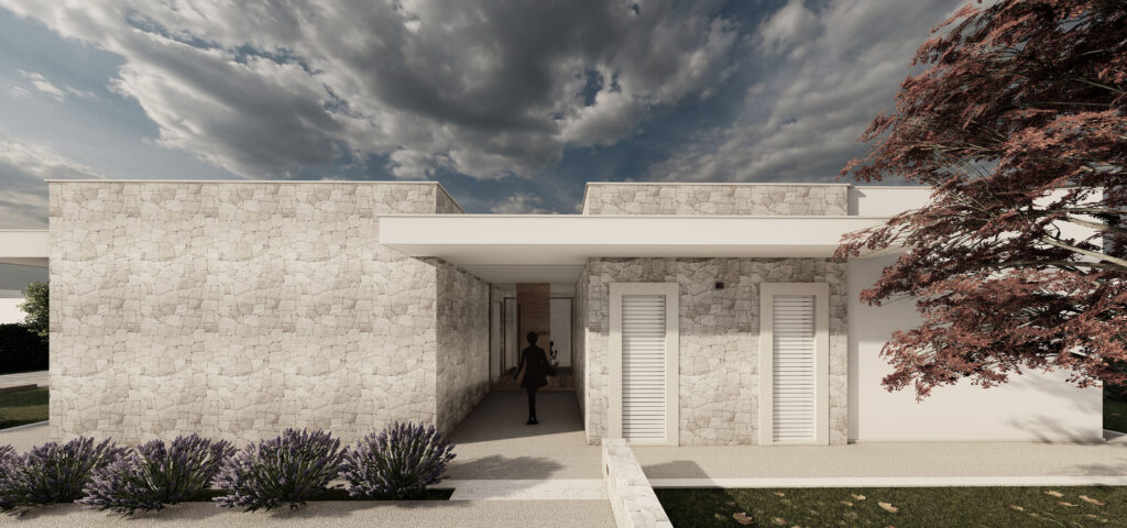 Villa unifamiliare - dettaglio ingresso